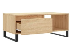 Mesa De Centro* Mesa de centro | Mesa de apoio 90x50x36.5 cm derivados madeira carvalho sonoma Castanho