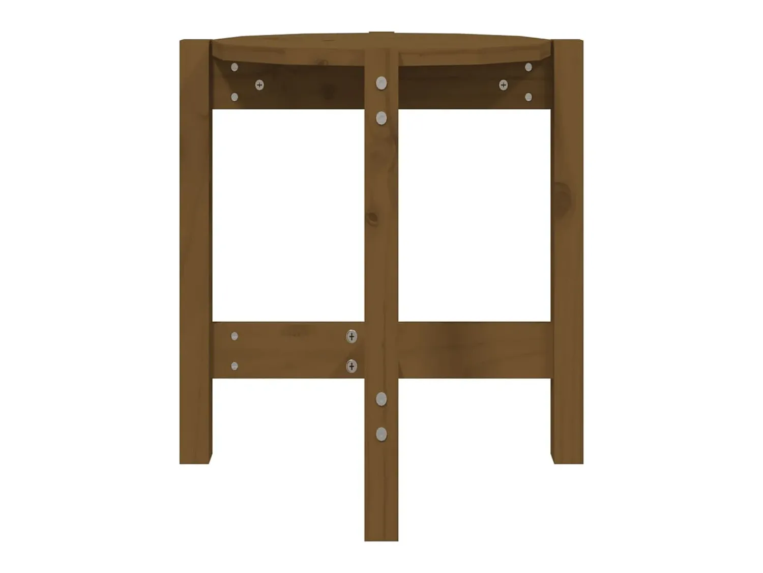 Mesa De Centro* Mesa de centro | Mesa de apoio Ø 42.5x45 cm madeira pinho maciça -mel Castanho