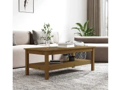 Mesa de centro | Mesa de apoio 110x50x40 cm pinho maciço mel^ Mesa De Centro