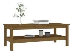 Mesa de centro | Mesa de apoio 110x50x40 cm pinho maciço mel^ Mesa De Centro