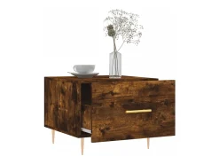 Mesa De Centro| Mesa de centro | Mesa de apoio 50x50x40 cm derivados de madeira carvalho fumado Castanho