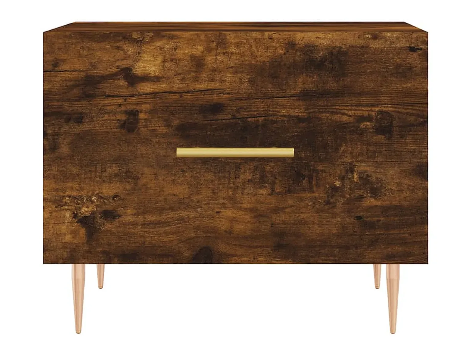 Mesa De Centro| Mesa de centro | Mesa de apoio 50x50x40 cm derivados de madeira carvalho fumado Castanho