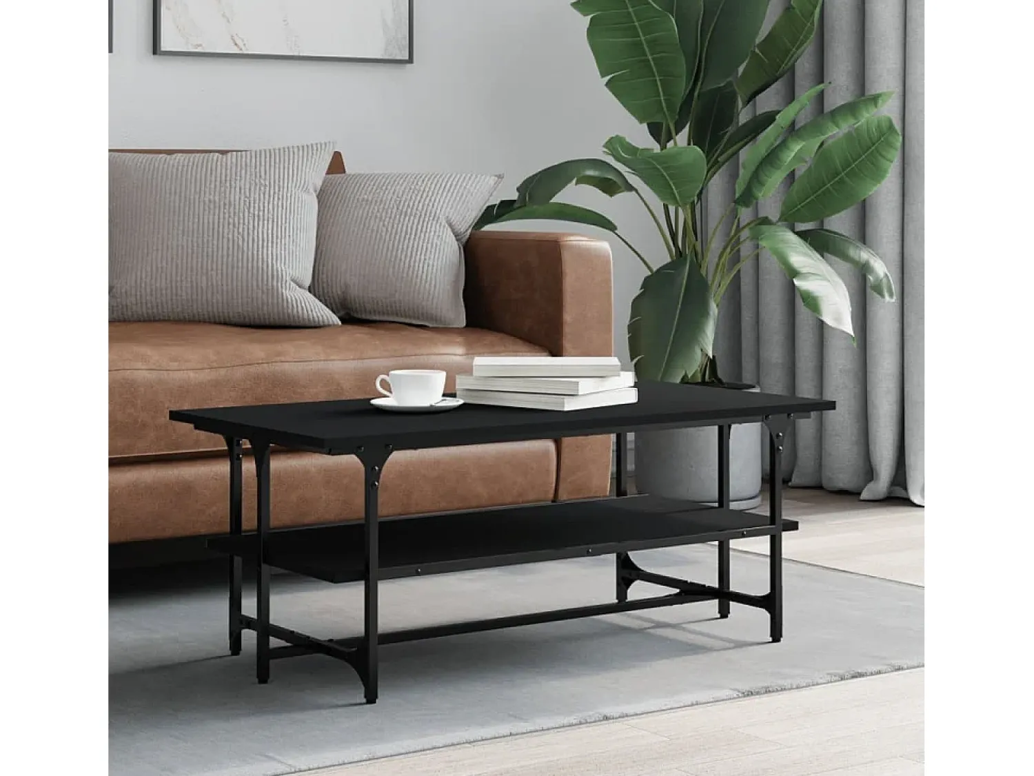 Mesa de centro | Mesa de apoio 100x50x40 cm derivados de madeira^ Mesa De Centro