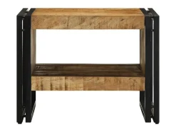 Mesa De Centro* Mesa de centro | Mesa de apoio | Mesa de café 50x50x38 cm madeira de mangueira áspera maciça Castanho