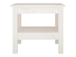 Mesa De Centro* Mesa de centro | Mesa de apoio Branca 45x45x40 cm Madeira Maciça Pinho Branco
