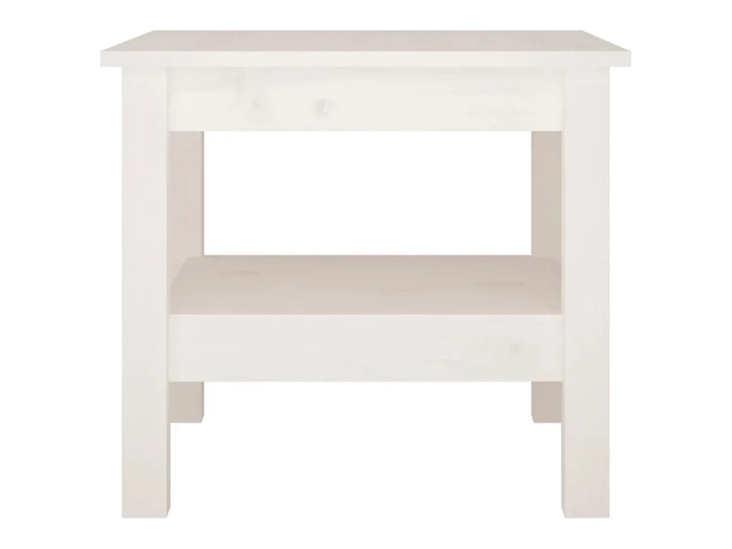 Mesa De Centro* Mesa de centro | Mesa de apoio Branca 45x45x40 cm Madeira Maciça Pinho Branco