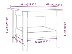 Mesa De Centro* Mesa de centro | Mesa de apoio Branca 45x45x40 cm Madeira Maciça Pinho Branco