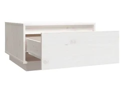 Mesa De Centro| Mesa de centro | Mesa de apoio 55x56x32 cm pinho maciço Branco