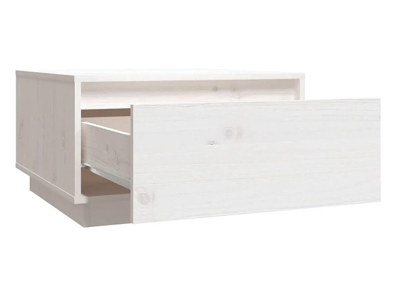 Mesa De Centro| Mesa de centro | Mesa de apoio 55x56x32 cm pinho maciço Branco