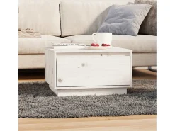 Mesa De Centro| Mesa de centro | Mesa de apoio 55x56x32 cm pinho maciço Branco