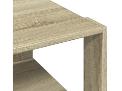 Mesa De Centro| Mesa de centro | Mesa de apoio 51.5x51.5x30cm derivados madeira carvalho sonoma Castanho