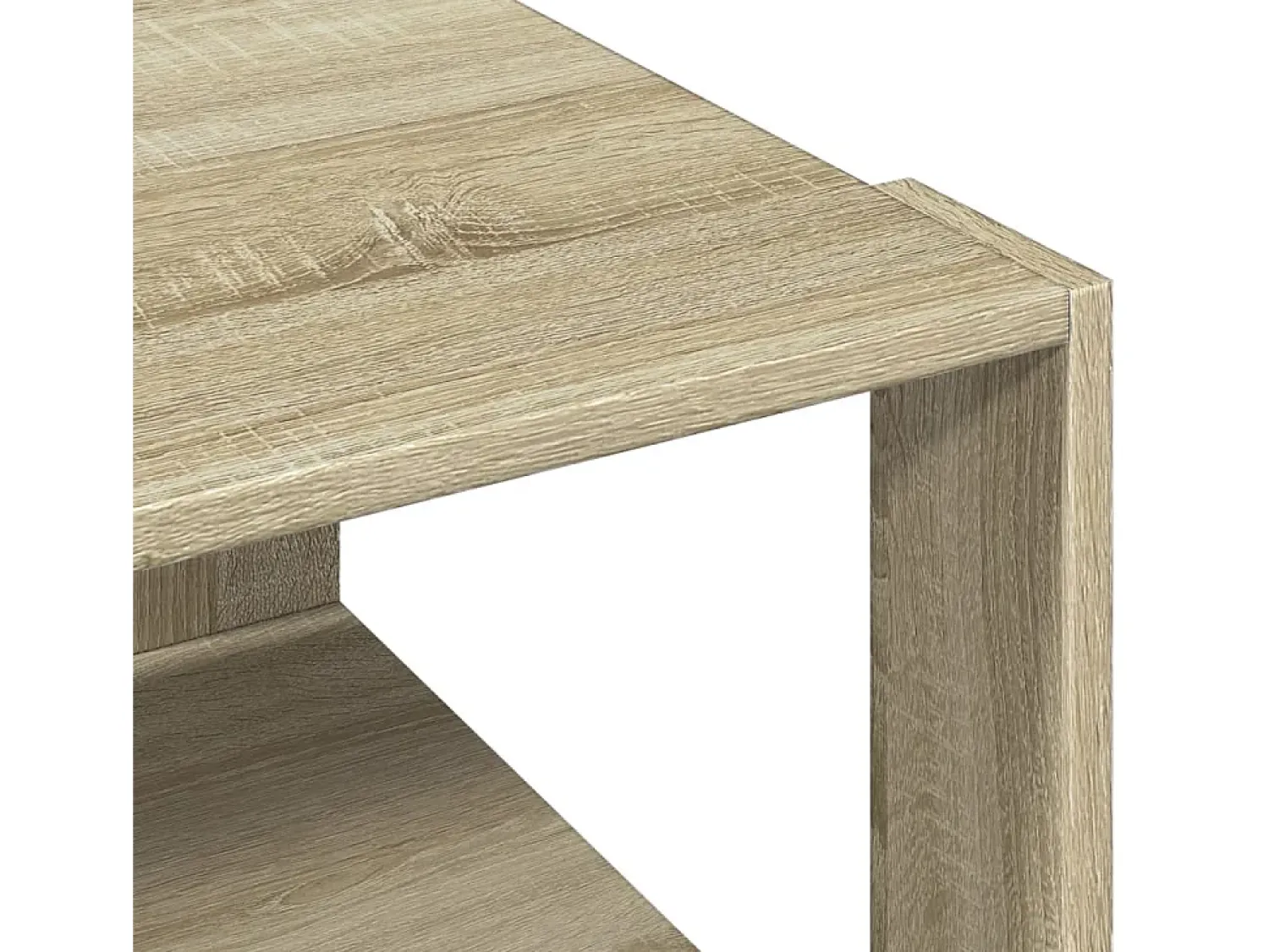 Mesa De Centro| Mesa de centro | Mesa de apoio 51.5x51.5x30cm derivados madeira carvalho sonoma Castanho