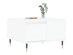 Mesa De Centro| Mesa de centro | Mesa de apoio 55x55x36.5 cm derivados de madeira Branco