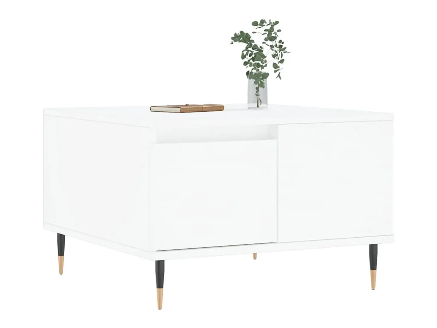 Mesa De Centro| Mesa de centro | Mesa de apoio 55x55x36.5 cm derivados de madeira Branco