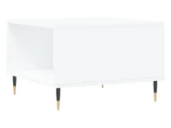 Mesa De Centro| Mesa de centro | Mesa de apoio 55x55x36.5 cm derivados de madeira Branco
