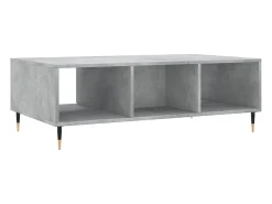 Mesa De Centro| Mesa de centro | Mesa de apoio 104x60x35 cm derivados madeira cimento Cinzento