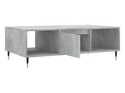 Mesa De Centro| Mesa de centro | Mesa de apoio 104x60x35 cm derivados madeira cimento Cinzento