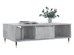 Mesa De Centro| Mesa de centro | Mesa de apoio 104x60x35 cm derivados madeira cimento Cinzento