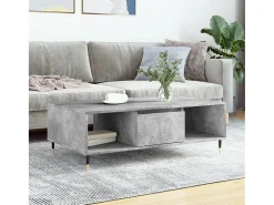 Mesa De Centro| Mesa de centro | Mesa de apoio 104x60x35 cm derivados madeira cimento Cinzento
