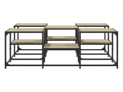 Mesa de centro | Mesa de apoio 121x121x40 derivados de madeira carvalho sonoma^ Mesa De Centro