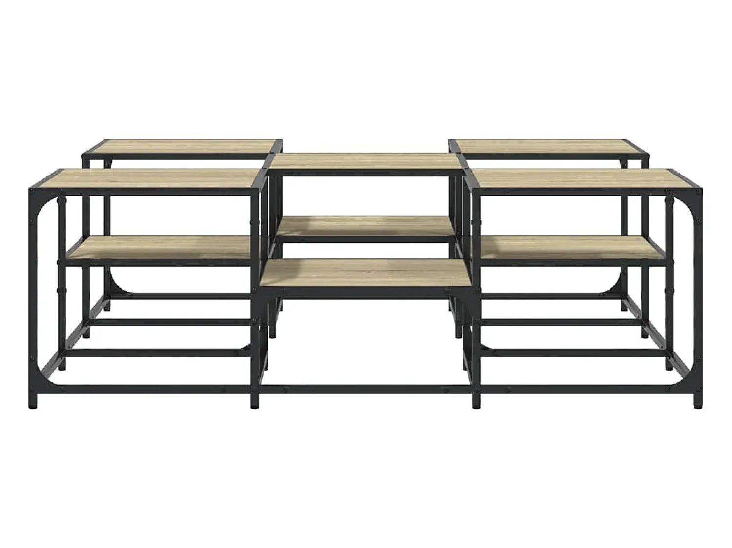 Mesa de centro | Mesa de apoio 121x121x40 derivados de madeira carvalho sonoma^ Mesa De Centro