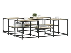 Mesa de centro | Mesa de apoio 121x121x40 derivados de madeira carvalho sonoma^ Mesa De Centro
