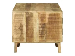 Mesa De Centro* Mesa de centro | Mesa de apoio | Mesa de café Madeira de mangueira áspera maciça Castanho