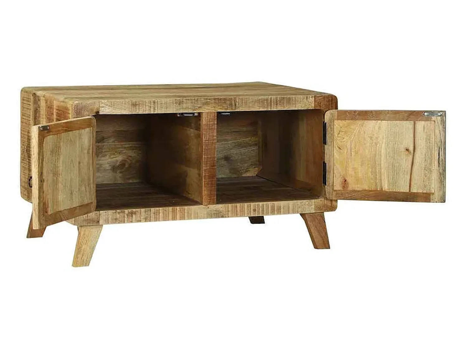 Mesa De Centro* Mesa de centro | Mesa de apoio | Mesa de café Madeira de mangueira áspera maciça Castanho
