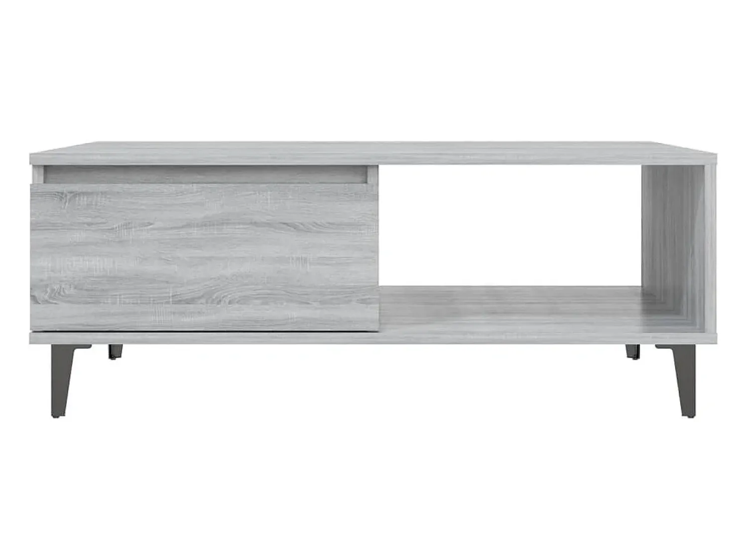 Mesa De Centro* Mesa de centro | Mesa de apoio 90x60x35 cm derivados de madeira sonoma Cinzento