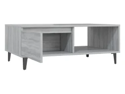 Mesa De Centro* Mesa de centro | Mesa de apoio 90x60x35 cm derivados de madeira sonoma Cinzento