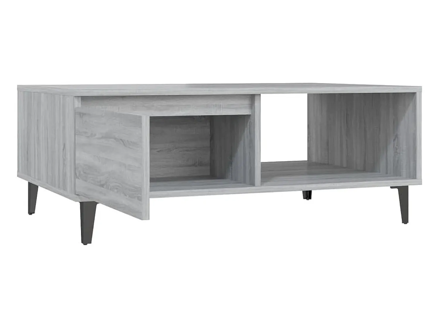 Mesa De Centro* Mesa de centro | Mesa de apoio 90x60x35 cm derivados de madeira sonoma Cinzento