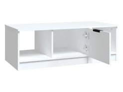 Mesa de centro | Mesa de apoio 102x50x36 cm madeira processada Branco
