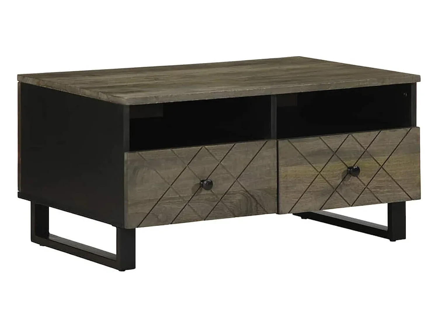 Mesa de centro | Mesa de apoio 80x54x40 cm madeira de mangueira maciça^ Mesa De Centro