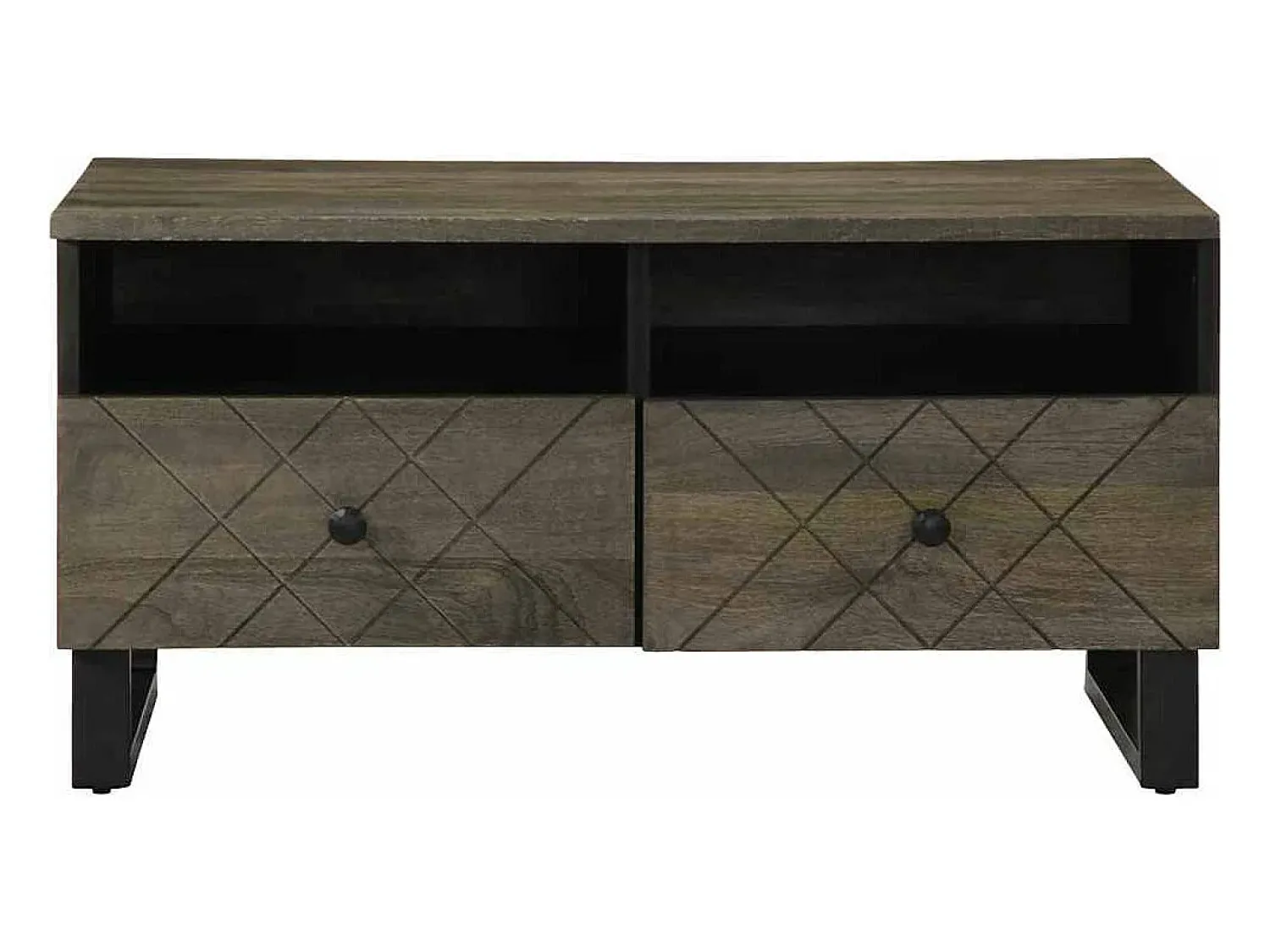 Mesa de centro | Mesa de apoio 80x54x40 cm madeira de mangueira maciça^ Mesa De Centro