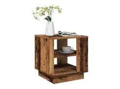 Mesa De Centro* Mesa de centro | Mesa de apoio | Mesa de café 40x40x43 cm derivados de madeira madeira velha Castanho