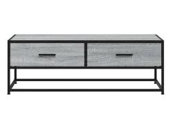 Outlet Mesa de centro | Mesa de apoio 100x50x35cm deriv. madeira/metal sonoma Cinzento