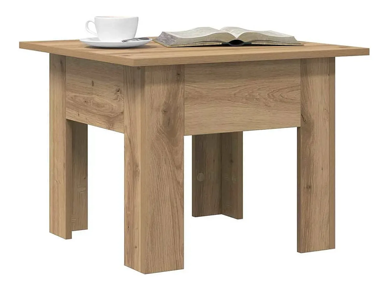 Mesa De Centro* Mesa de centro | Mesa de apoio carvalho artisiano Madeira processada Castanho