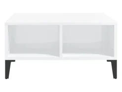 Clearance Mesa de centro | Mesa de apoio | Mesa de café 60x60x30cm derivados de madeira brilhante Branco