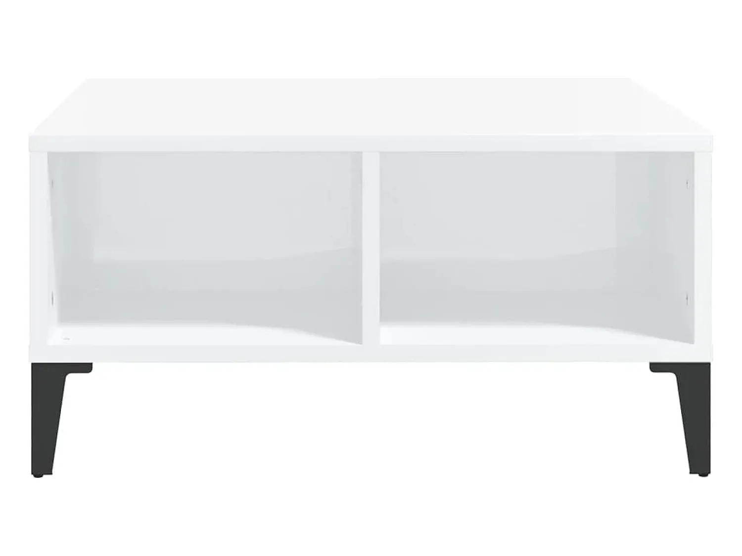 Clearance Mesa de centro | Mesa de apoio | Mesa de café 60x60x30cm derivados de madeira brilhante Branco