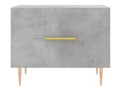 Mesa De Centro| Mesa de centro | Mesa de apoio 50x50x40 cm madeira processada cinza cimento Cinzento