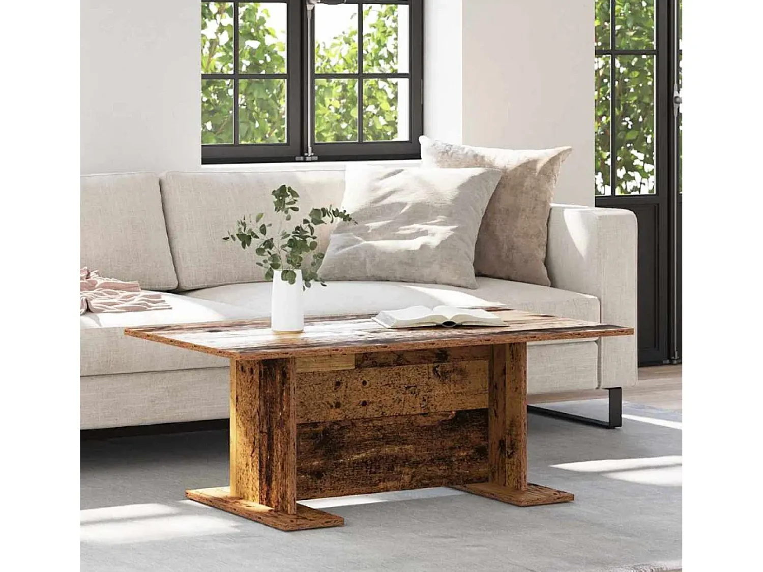 Mesa De Centro* Mesa de centro | Mesa de apoio Madeira antiga 103.5x60x40 cm Castanho