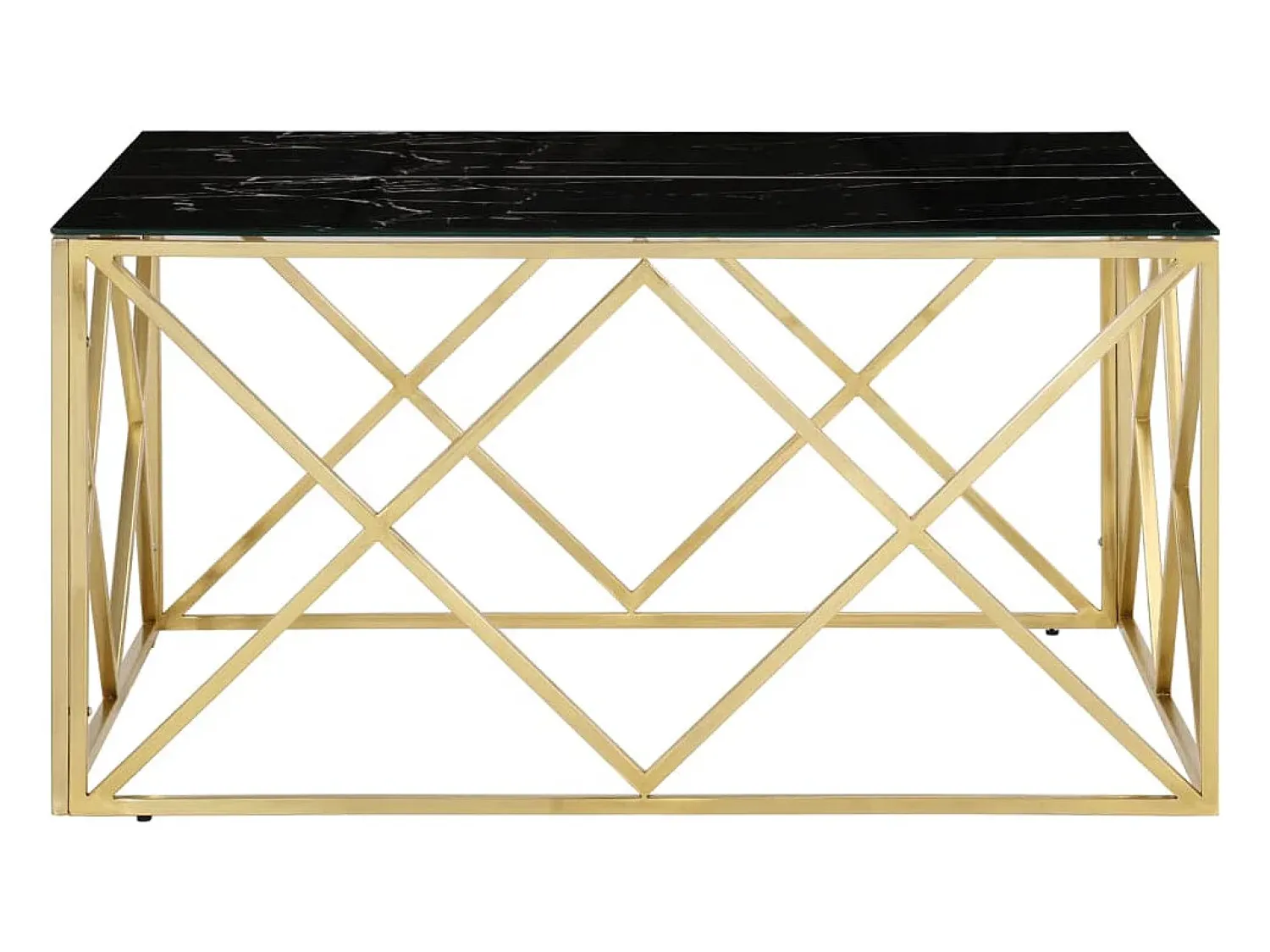 Mesa De Centro| Mesa de centro | Mesa de apoio aço inoxidável e vidro temperado dourado Cor de laranja