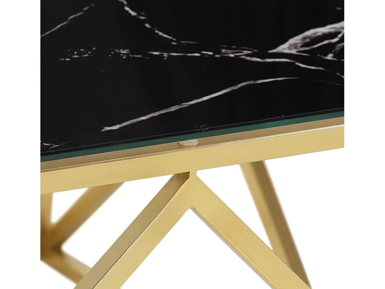 Mesa De Centro| Mesa de centro | Mesa de apoio aço inoxidável e vidro temperado dourado Cor de laranja