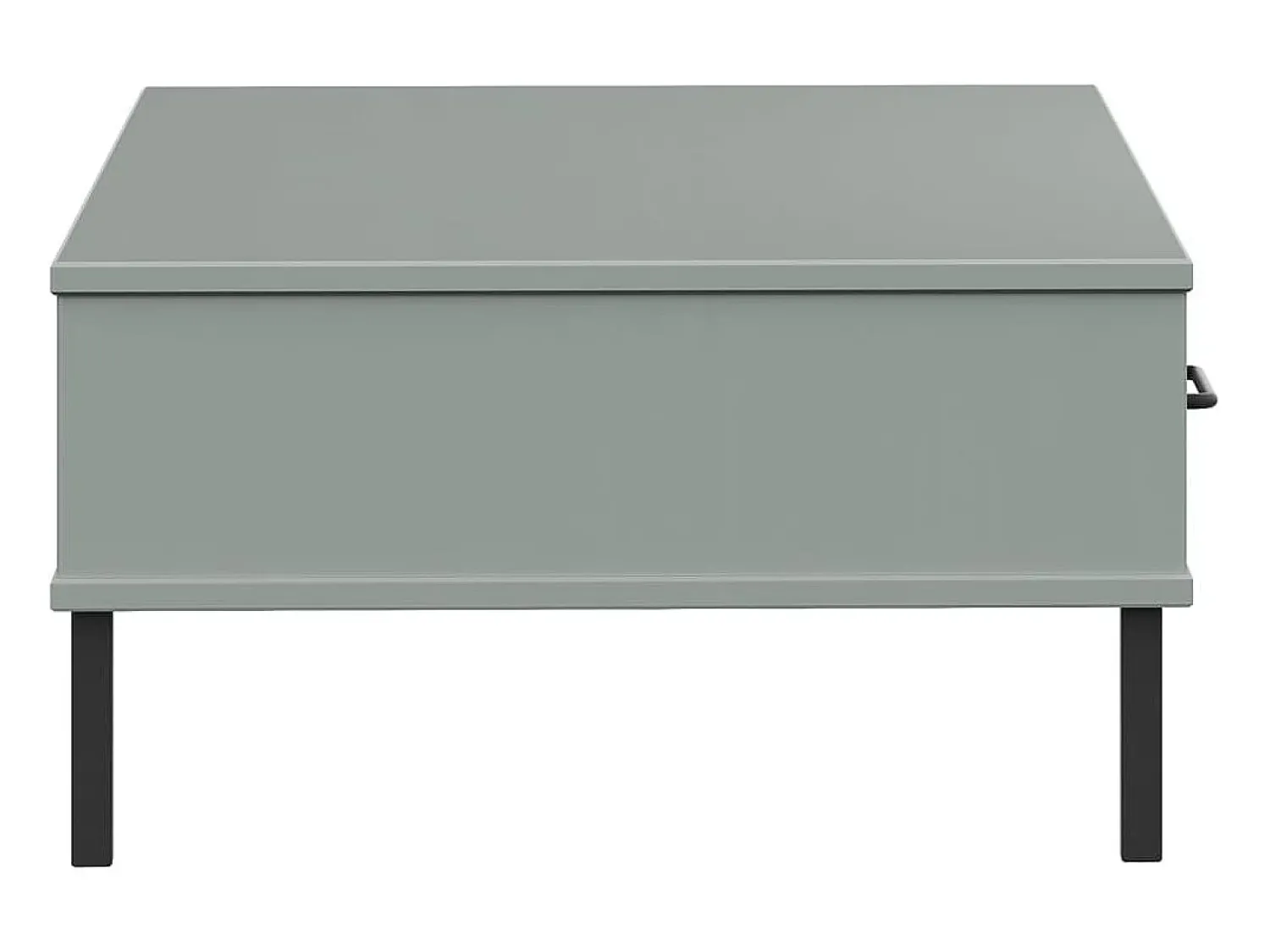 Online Mesa de centro | Mesa de apoio c/ pernas de metal pinho maciço OSLO Cinzento