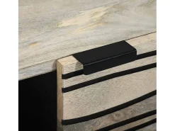 Mesa de centro | Mesa de apoio | Mesa de café Bege e Preto 100x54x40 cm^ Mesa De Centro