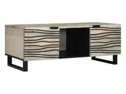 Mesa de centro | Mesa de apoio | Mesa de café Bege e Preto 100x54x40 cm^ Mesa De Centro