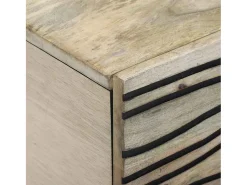 Mesa de centro | Mesa de apoio | Mesa de café Bege e Preto 100x54x40 cm^ Mesa De Centro