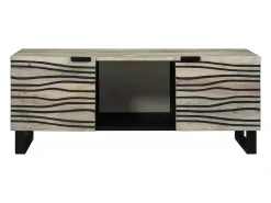 Mesa de centro | Mesa de apoio | Mesa de café Bege e Preto 100x54x40 cm^ Mesa De Centro