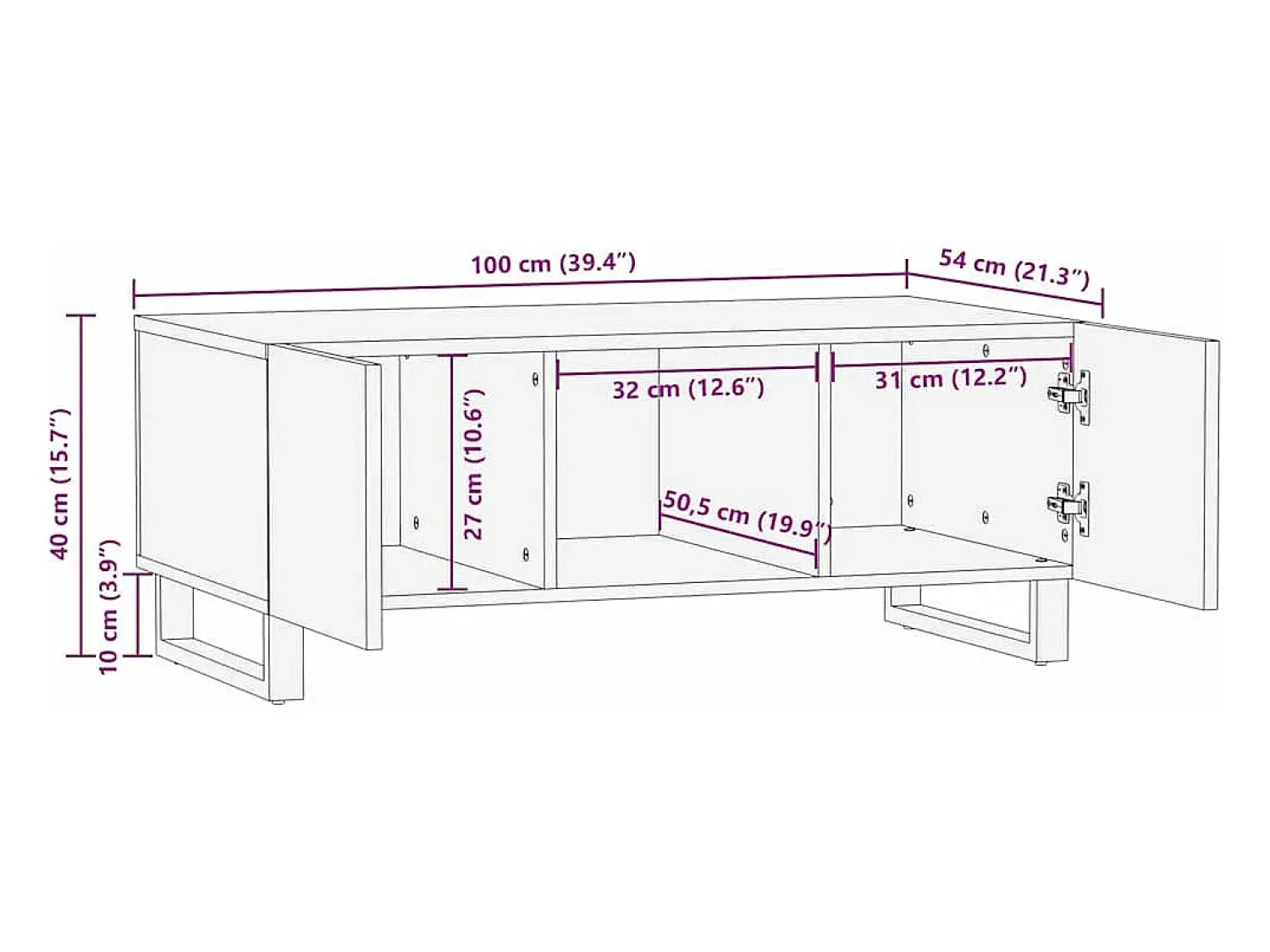 Mesa de centro | Mesa de apoio | Mesa de café Bege e Preto 100x54x40 cm^ Mesa De Centro