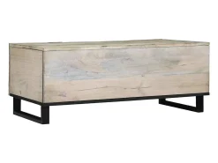 Mesa de centro | Mesa de apoio | Mesa de café Bege e Preto 100x54x40 cm^ Mesa De Centro